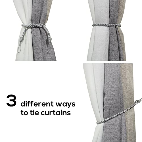 Slifeow SLIFEOW-4 Rope Curtain Tiebacks, Long Curtain Tie Backs For Curtains Holdbacks thumb #3