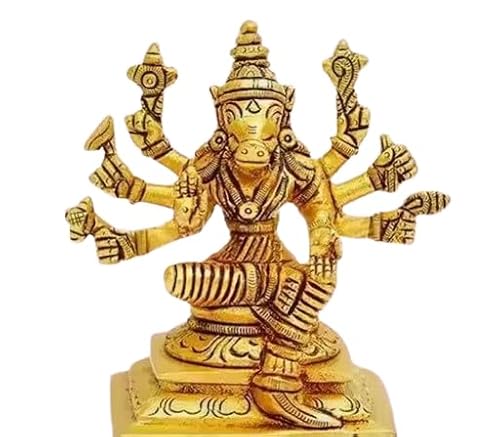 ZOXXIE Lord Varahi Amman 8 Handed Brass Statue
