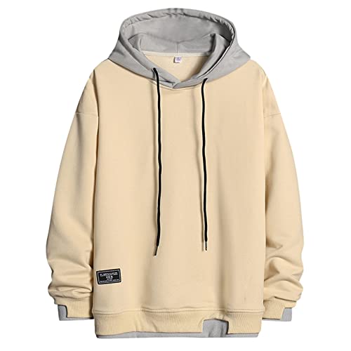 Pull pour homme grande taille XXL ample couleur unie avec poches