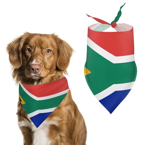 South Africa Flag Pet Accessory Comfortable and Stylish，Bandana Washable，Dog Scarf ， for Everyday Wear by Small, Medium, and Large Dogs and Cats.