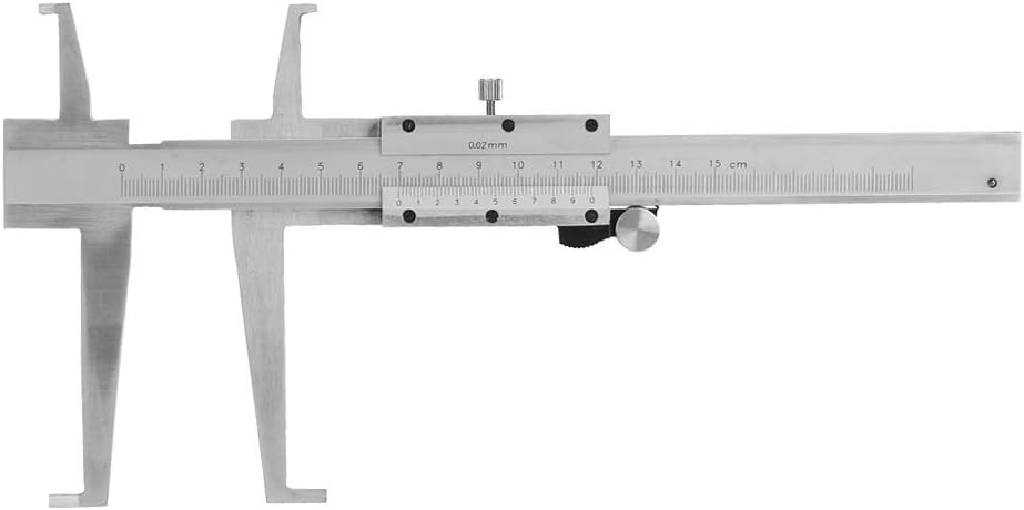 WALFRONT Carbon Steel Vernier Caliper, Measuring Tool with Scale, for Machining and Inner Hole Diameter Measurement 9-150mm
