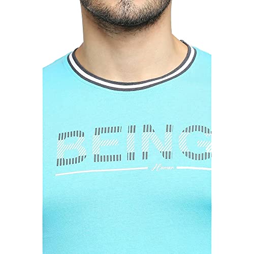 Image of Being Human Scuba Blue Regular Fit Round Neck Men's T-Shirt Clothing