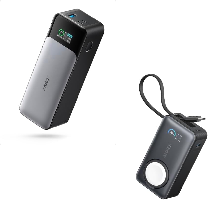 Anker MagGo Power Bank for Apple Watch, Officially Certified 10,000mAh Compact Battery Pack Nano Power Bank, 10,000mAh Portable Charger Anker MagGo Power Bank for Apple Watch, Officially Certified 10,000mAh Compact Battery Pack Nano Power Bank, 10,000mAh Portable Charger