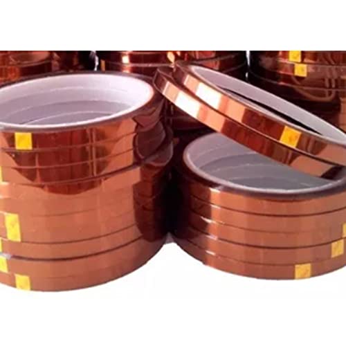 Image of Garosa Polyimide Heat Transfer Tape, High Temperature Adhesive Tape for Sublimation and Electronics, 0.2 Inch x 108 Feet 4 Rolls
