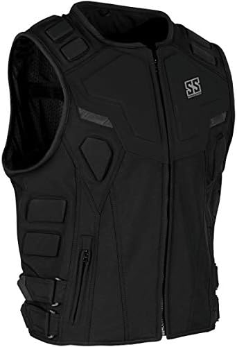 Speed and Strength Critical Mass Armored Men's MX Motorcycle Vest - Black Large