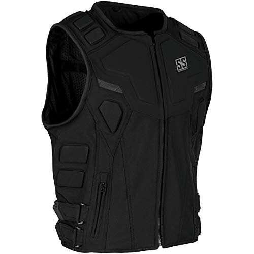Speed and Strength Critical Mass Armored Men's MX Motorcycle Vest - Black Large