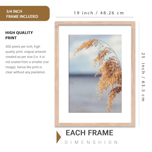 Image of HOTHOUSE Abstract Art Home Decoration Abstract Paintings With Frame For Living Room Bed Room Hotel Wall Decor Digital Reprint Set of 3 (19X25 inch)