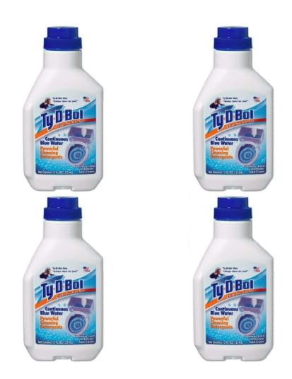 Automatic Toilet Bowl Cleaner Liquid In-Tank Liquid Cleaner for Toilet Bowl Original Blue 10 Oz (Pack of 4)