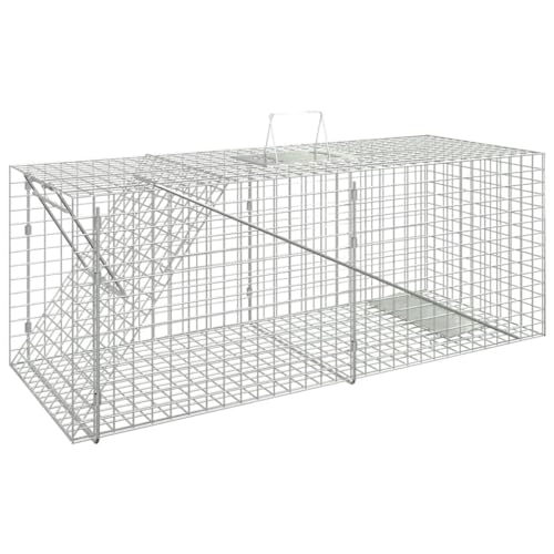 Camerina Trampa para Animales Hierro galvanizado 64,5x25x26,5 cm Jaula Trampa Pajaros Jaula Trampa Palomas