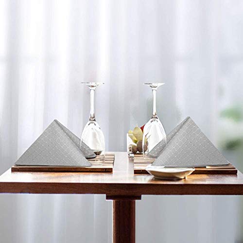 Vcvcoo Grey Waffle Placemat Set Of 4 + Cloth Napkins For Kitchen Dining Home Wedding #TOP3