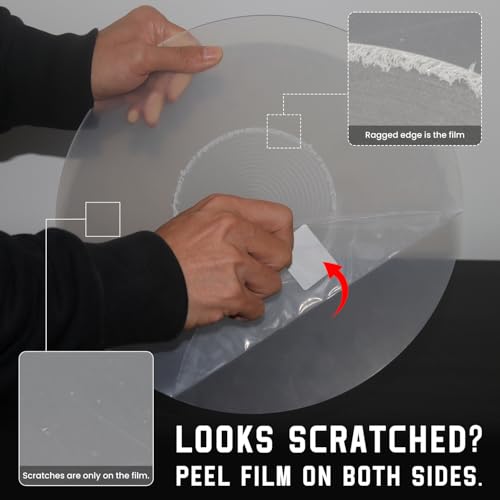 Plattenspieler-Matte, Schallplatten-Slipmat, Acryl-Plattenspieler-Platte, Vinyl-Rutschmatten (Klar)