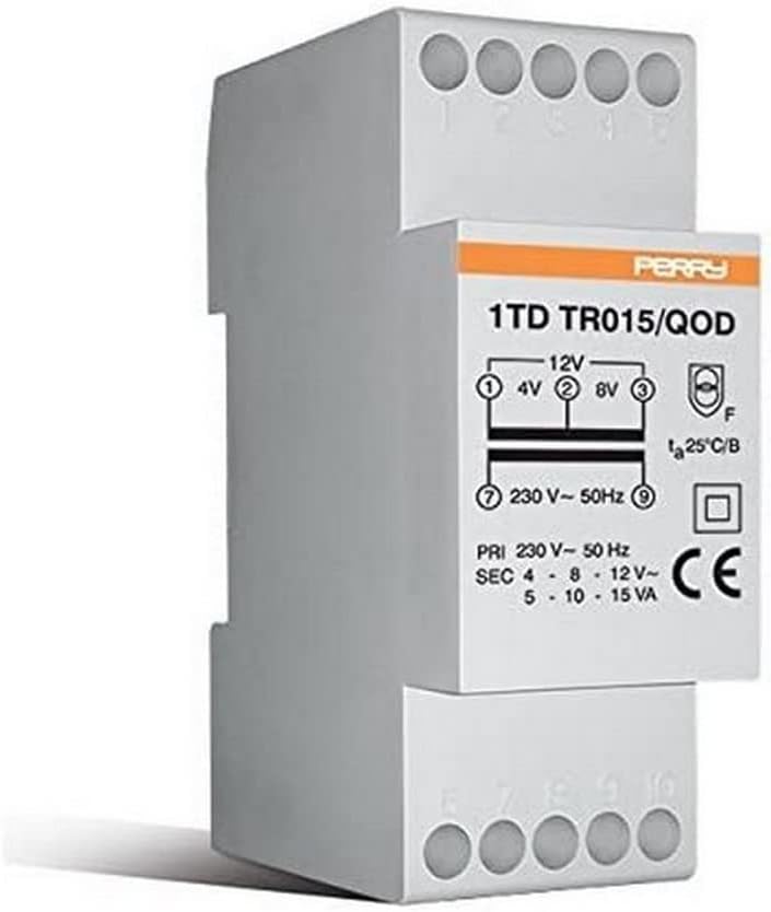 Perry 1TDTR015/QOD Transformer 15Va for Continuous Service, White