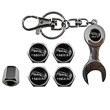 Ludostreet ref0011 Tapones Válvulas de Rueda (X4) + Llavero de Coche (Jaguar Negro)