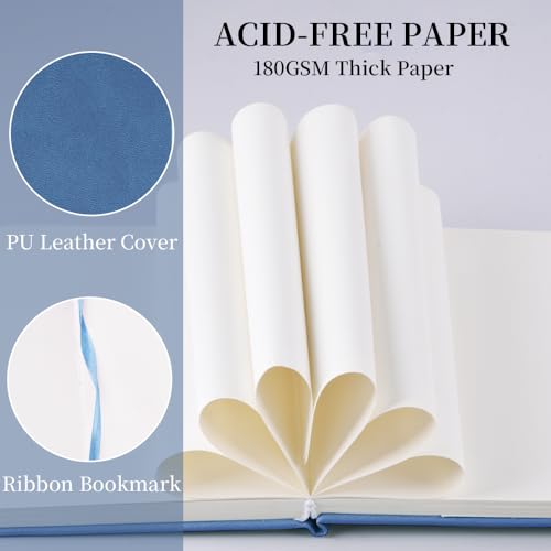 Image of 5.7x4.1in Hardcover Blank Sketchbook for Drawing 180gsm 96Pages,Dark Blue