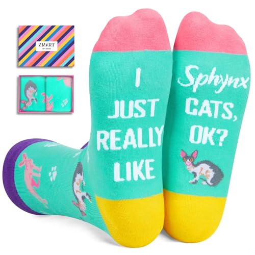 Zmart Cat Gifts for Women Men - Funny Novelty Cat