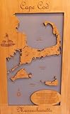 Wood Map Wall Hanging: Cape Cod Massachusetts (Standout 15 x 23 Medium)