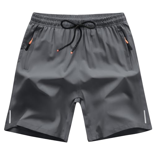 Boys Shorts Quick Dry Athletic Running Shorts with Zipper Pockets4