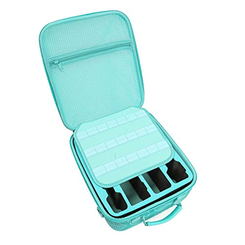 Nintendo Switch Deluxe Carrying Case-Turquoise Storage Bag with Handle and Shoulder Strap Fits Complete Switch System Console+Switch Dock+ Pro Controller +Joy-Con grip+ Poke Ball Plus & Accessories. - Thumbnail 5