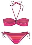 O'Neill Damen Bandeau Bikini Bikinis, Pink AOP, 36B
