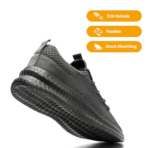 Mens Shoes Walking Gym Slip On Athletic Workout Running Sneakers Tennis Sport Work Lace Up Casual Outdoors Breathable Knitted Mesh Lightweight3