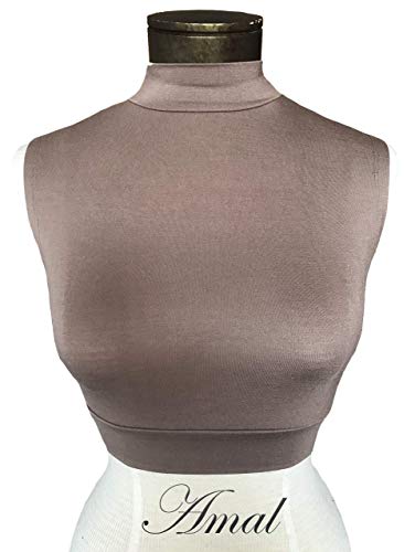 AMAL❤️Fake Collar Hijab Extensions Muslim Neck Cover Under Top USA3