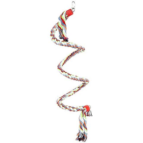 Vogelspielzeug Papageien Swing Papageien Spielzeuge Vögel Sitzseil Kletterseil Bunte Spirale Baumwollseil Vogel Spielzeug Cover