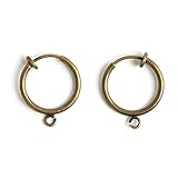 日本紐釦貿易(Nippon Chuko) NBK 5 Pairs 15mm Hoop Earrings with Ring Antique Gold KE184-AG