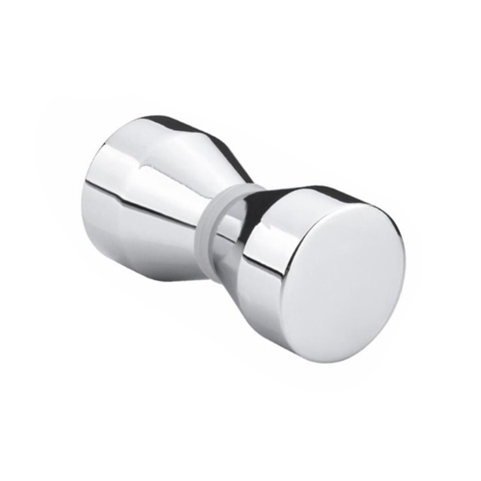 PPQIRU 2pcs Kitchen Hardware Bathroom Glass Door Knob Wardrobe Pulls Shower Handle Cabinet for Shower Door(Silver-A)