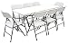 Produktbild AMANKA Garten Sitzgruppe - 180 cm Tisch mit 8 Stühlen - Gartenmöbel Set Klappbar - Essgruppe Weiß