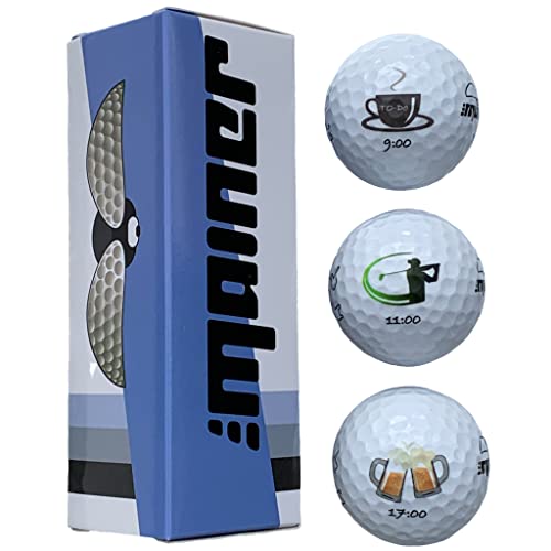Emainer emoGolfing Fun Golfball, to-Do: Kaffee, Golf, Bier, Dieser Ball kennt auch Deinen Highscore, 3 Golfbälle, weiß Cover