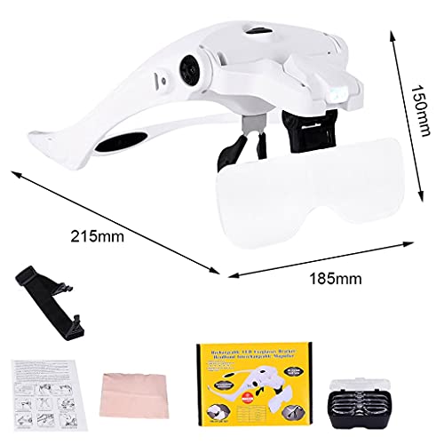Lupas para leer y electrónica con luz LED regulable y aumentos ajustables 3