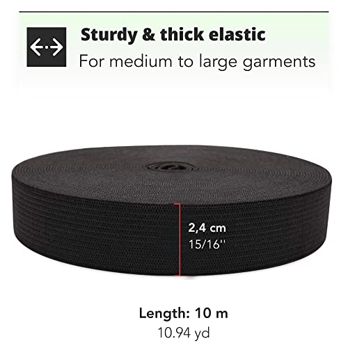 HS-Elastic-10-Meters-Black-Flat-Waistband-Sewing-Elastic-Ribbon-Bands-Sewing-Craft-Accessories-Wide-Elastic-Flat-Elastic-Craft-Accessory-Dress-Elastic-Elastic-Sewing-Band-Elastic-for-Sewing
