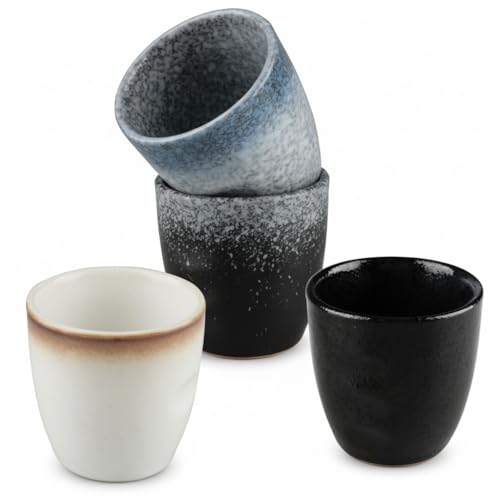 Imagen de Juego de 4 tazas de café de cerámica sin asa