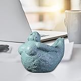 HELLORSO Fat Lady Yoga Sculpture - Meditation Pose Statue - Zen Spiritual Room Decor - Resin Lady Figurine Sculpture Woman Statue Yoga Decor Modern Abstract Arts Gifts for Home (Blue)