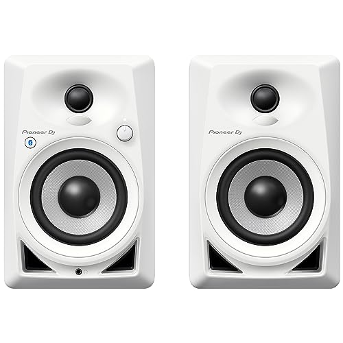 Pioneer DJ DM-40BT-W - 4” desktop monitor system with Bluetooth® functionality - White (Pair)