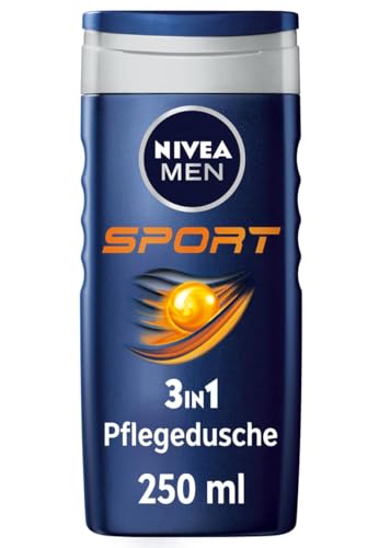 NIVEA MEN Sport Duschgel (250 ml), pH-hautfreundliche Pflegedusche mit vitalisierendem Duft, Männer...