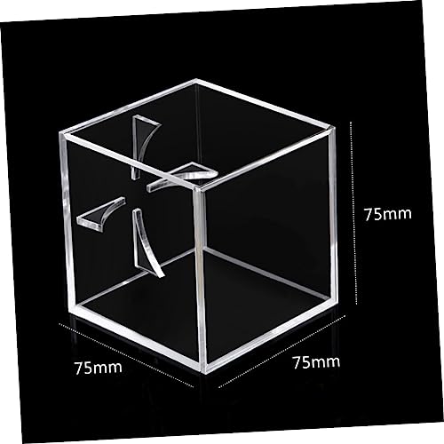 Toddmomy 3 Pçs Cubo Memorabilia Estojo De Acrílico Transparente Basquete Quadrado Ventilador De Arma