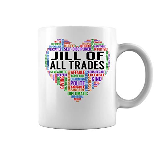 Jill Of All Trades Heart White Mug - Two Sides Printed