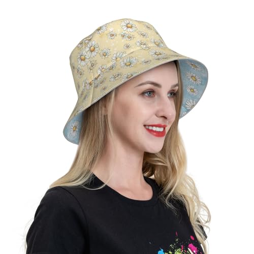 Image of Bucket Hat Double-Side-Wear Reversible Sun Hat Beach Travel Hiking for Women Men
