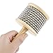 QWORK Wooden Cabasa Percussion Musical Instrument, 3.5 Inch Stainless Steel Beaded Shaker with Wooden Handle, Professional Rhythm Maker, 3.54