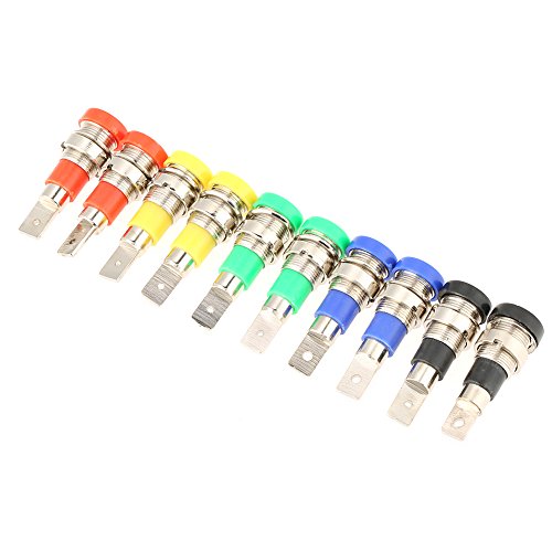 Panel Mount Banana Socket 10 Pcs Banana Socket 4.0mm Jack for Panel Mounting