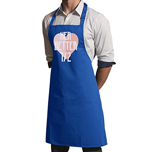 Tablier cuisine bleu pour célébration mariage et repas de fête - 3