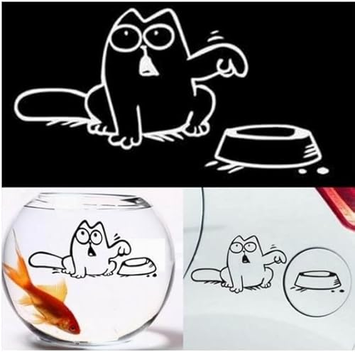 Wales Funny Hungry Cat Feed Me Vinyl Black Sticker Decal For | Cars | Trucks | Vans | Suvs | Walls | Windows | Glass | Laptops | Notebooks | Macbook | 3.5”H X 7”W | Wales - 128 #TOP1