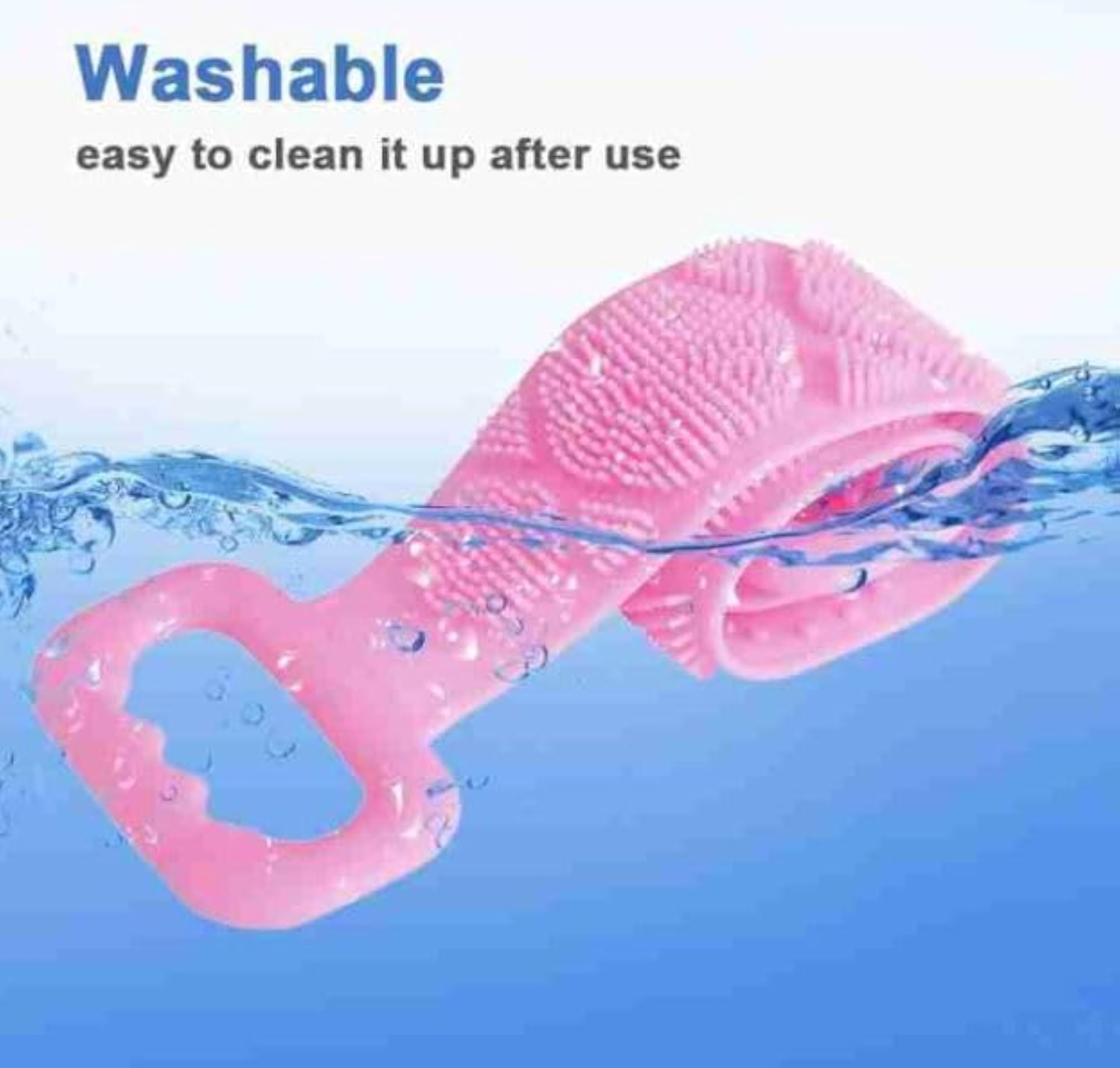 Silicone Bath Body Brush/Scrubber Belt, Multicolor