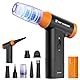 K&F Concept 2 in 1 Elektrisches Luftgebläse - 150000 U/min, mit 5000mAh Akku，Super Power Cordless Air Duster mit Weicher Mini Druckluftreiniger für Kamera, Auto, PC, Schwimmring,Tastatur,Outdoor,Haus