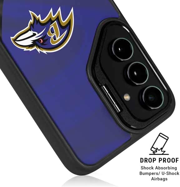 Skinit Kickstand Phone Case Compatible with Galaxy S24 FE - Officially Licensed NFL Baltimore Ravens Design