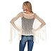 SHU-SHI Womens Lightweight Summer Poncho Shrug Cold-Shoulder Tunic Top Cover Up