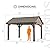 Sunjoy 12 x 14 ft. Hardtop Gazebo Premium Brown Cedar Wood Frame Gable Roof Gazebo with Ceiling Hook by SummerCove