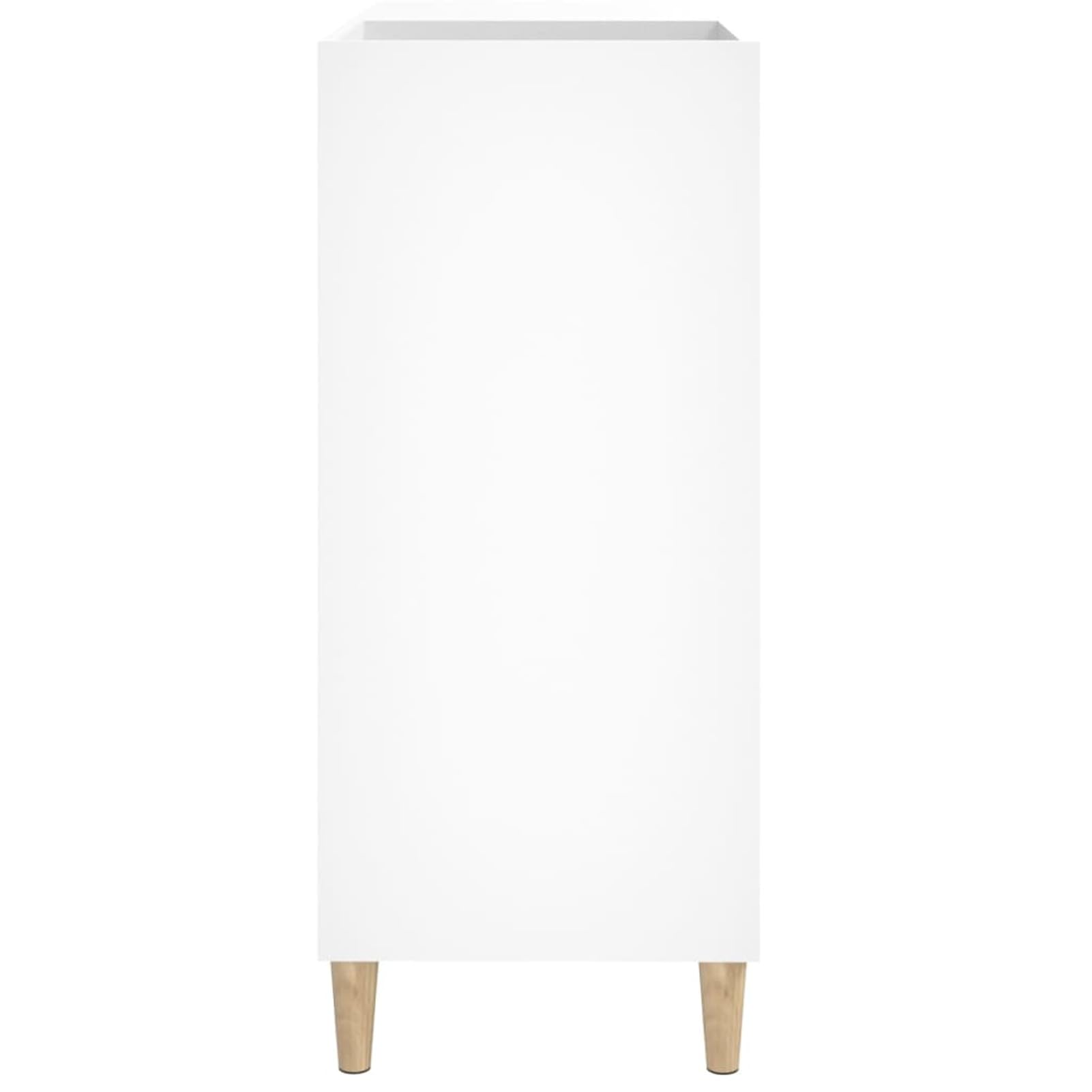 LAPOOH Armoire à disques Blanc 84,5x38x89 cm Bois d'ingénierie,Porte Vinyle,Meuble Platine Vinyle,Rangement Vinyle
