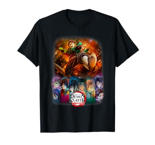 Image of Demon Slayer: Infinity Castle Tanjiro Anime Group Poster T-Shirt